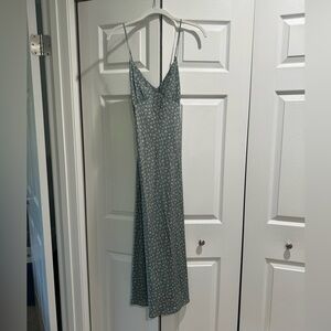 Chic Blue Spaghetti Strap Maxi Dress for Night Out